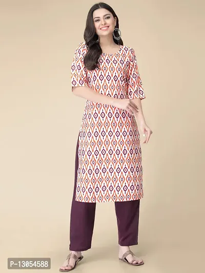 Multicoloured Crepe Printed Kurtas For Women