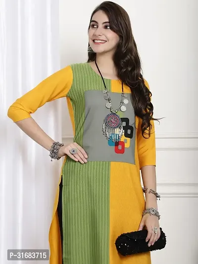 Fancy Crepe Printed Kurtas For Women-thumb4