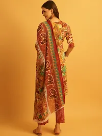 Reliable Cotton Printed Kurta with Bottom And Dupatta Set For Women And Girls-thumb2