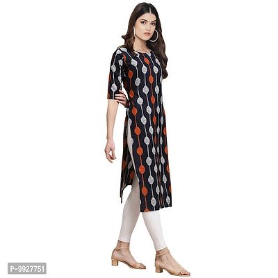 Women Crepe Digital Printed Straight Kurti  Pack of 3-thumb2