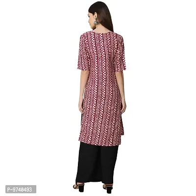 Fashionable Straight Multicoloured Printed Crepe Kurta For Women Combo Pack Of 4-thumb2