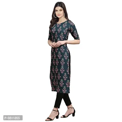 Fashionable Straight Multicoloured Printed Crepe Kurta For Women Combo Pack Of 2-thumb4