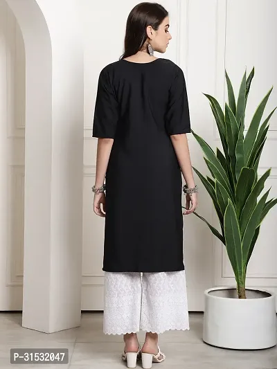 Stylish Black Crepe Kurta For Women-thumb3