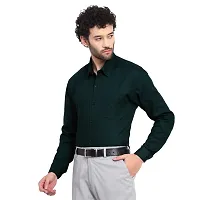 Stylish Olive Cotton Solid Long Sleeve For Men-thumb2
