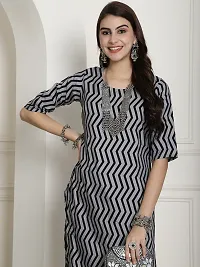 Stylish Crepe Printed Stitched Kurta For Women-thumb3