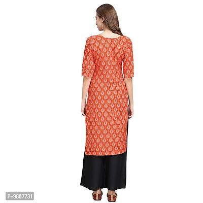 Fashionable Straight Multicoloured Printed Crepe Kurta For Women Combo Pack Of 2-thumb3