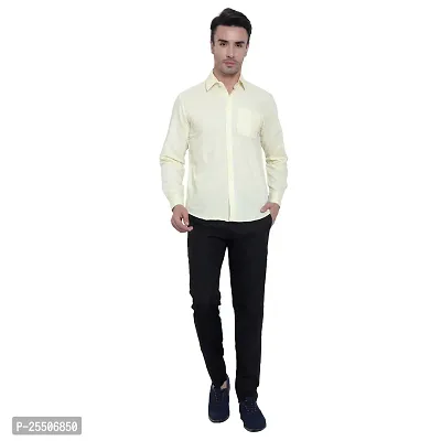 Reliable Beige Cotton Solid Long Sleeve Formal Shirts For Men