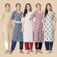 Classic Crepe Printed Kurtis Combo For Women-thumb1