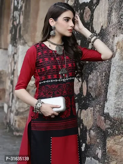 Fancy Crepe Printed Kurtas For Women-thumb4