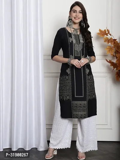 Elegant Crepe Printed Kurta For Women And Girls-thumb2