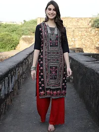 Fancy Crepe Printed Kurtas For Women-thumb1