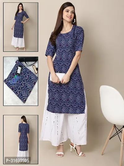 Fancy Crepe Printed Kurtas For Women-thumb0