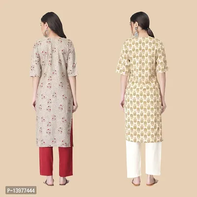 Classic Crepe Printed Kurtis For Women Combo Pack Of 2-thumb2