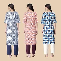 Classic Crepe Printed Kurtis For Women Combo Pack Of 3-thumb1