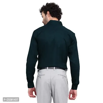 Stylish Olive Cotton Solid Long Sleeve For Men-thumb5