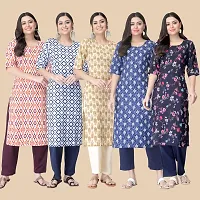 Classic Crepe Printed Kurtis Combo For Women-thumb1