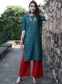 Fancy Crepe Printed Kurtas For Women-thumb1