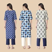 Classic Crepe Printed Kurtis For Women Combo Pack Of 3-thumb1