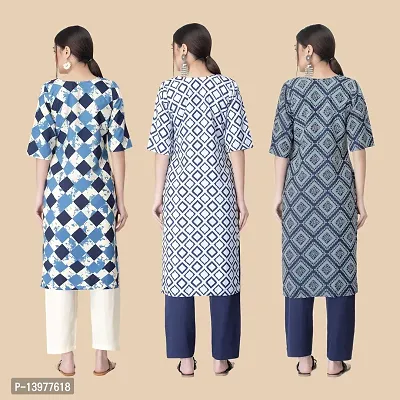 Classic Crepe Printed Kurtis For Women Combo Pack Of 3-thumb2