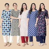 Classic Crepe Printed Kurtis Combo For Women-thumb1