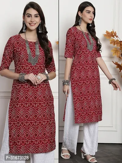 Fancy Crepe Printed Kurtas For Women-thumb0