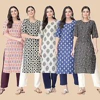 Classic Crepe Printed Kurtis Combo For Women-thumb1