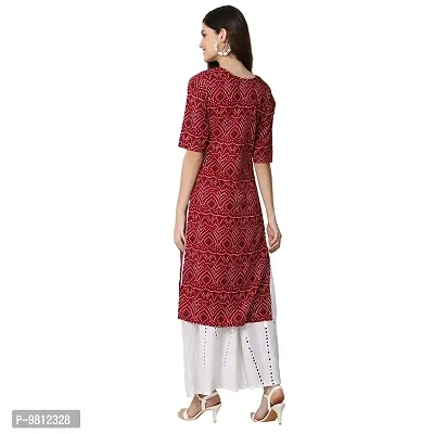 Fashionable Straight Multicoloured Printed Crepe Kurta For Women Combo Pack Of 2-thumb5