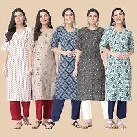 Classic Crepe Printed Kurtis Combo For Women-thumb1