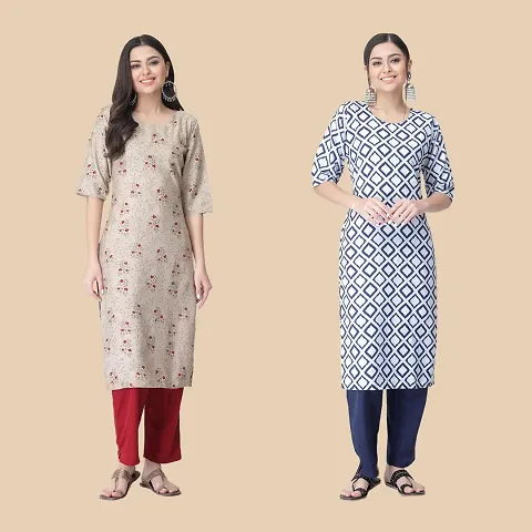 Classic Crepe Kurtis For Women Combo Pack Of 2