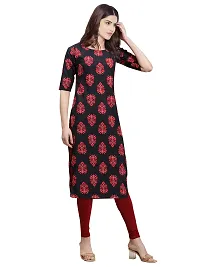 Women Crepe Digital Printed Straight Kurti  Pack of 3-thumb3