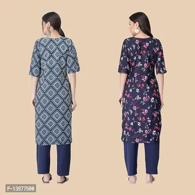 Classic Crepe Printed Kurtis For Women Combo Pack Of 2-thumb2