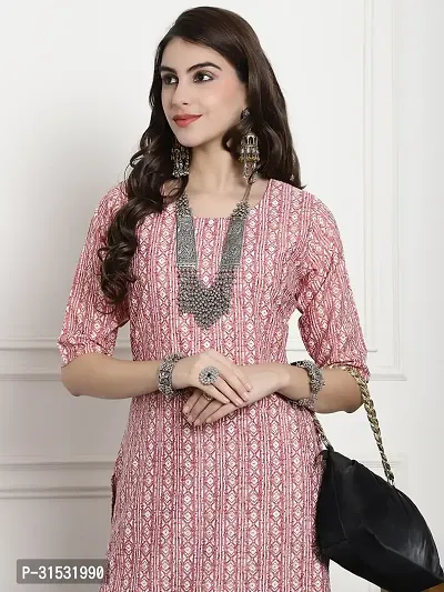 Stylish Pink Crepe Kurta For Women-thumb4