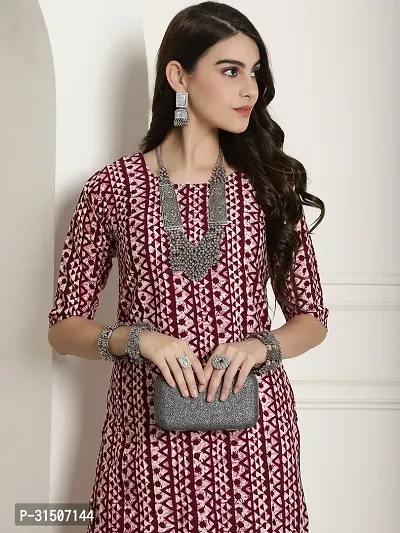 Stylish Multicoloured Crepe Printed Kurta For Women-thumb4