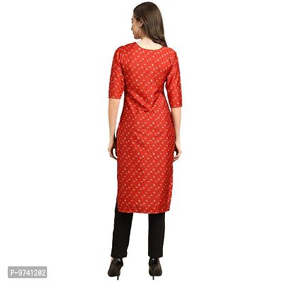 Fashionable Straight Multicoloured Printed Crepe Kurta For Women Combo Pack Of 4-thumb4