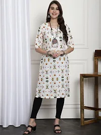 Fancy Crepe Printed Kurtas For Women-thumb1