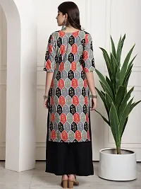 Stylish Multicoloured Crepe Printed Kurta For Women-thumb2