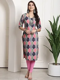 Fancy Crepe Printed Kurtas For Women-thumb1