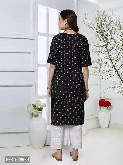 Stylish Black Crepe Kurta For Women-thumb2