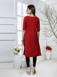 Stylish Maroon Crepe Kurta For Women-thumb1