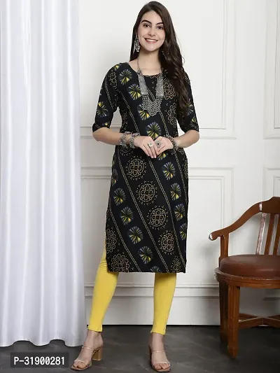 Elegant Crepe Printed Kurta For Women And Girls-thumb2