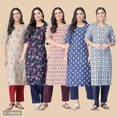 Classic Crepe Printed Kurtis Combo For Women