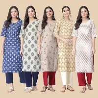 Classic Crepe Printed Kurtis Combo For Women-thumb1