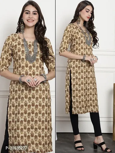 Fancy Crepe Printed Kurtas For Women-thumb0