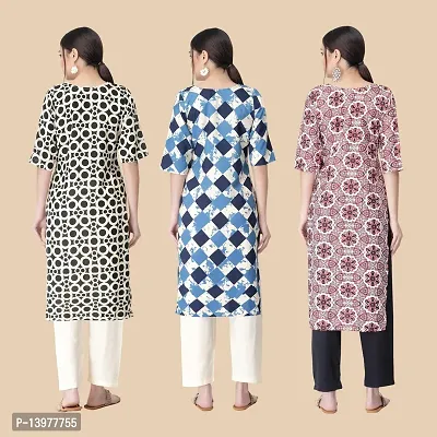 Classic Crepe Printed Kurtis For Women Combo Pack Of 3-thumb2