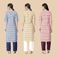 Classic Crepe Printed Kurtis For Women Combo Pack Of 3-thumb1