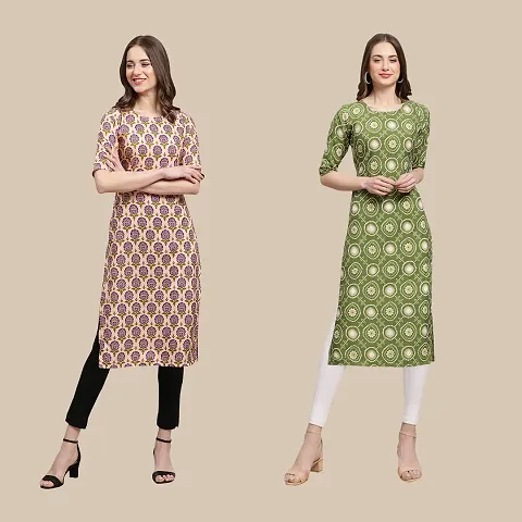 Fancy Combo of 2 Crepe Kurti