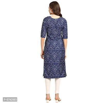 Fashionable Straight Multicoloured Printed Crepe Kurta For Women Combo Pack Of 4-thumb2