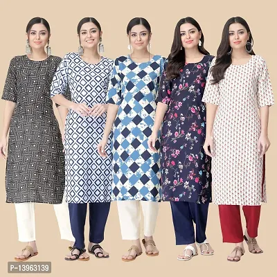 Classic Crepe Printed Kurtis Combo For Women