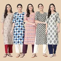 Classic Crepe Printed Kurtis Combo For Women-thumb1