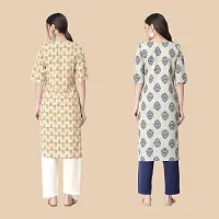 Multicoloured Crepe Printed Kurtas For Women-thumb1